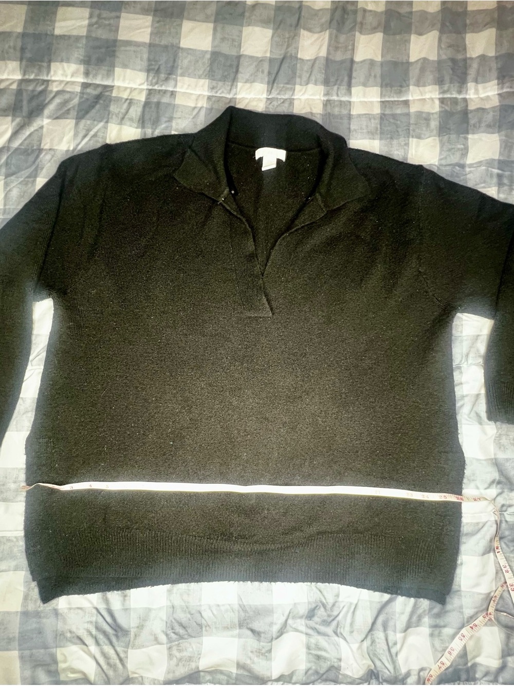 Black Collared Pullover Sweater